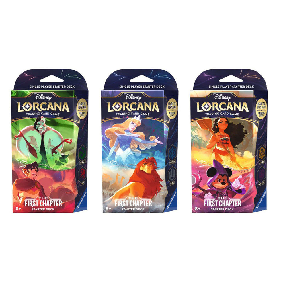 Disney Lorcana TCG - The First Chapter Starter Decks (Set of 3)